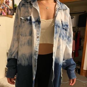 Tie dye jean shirt